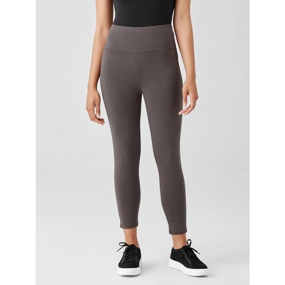 Eileen Fisher $148 traceable cotton jersey leggings cropped rye women's 3X - Picture 2 of 7